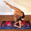 Anti-slip printed microfibre suede yoga mat towel sports