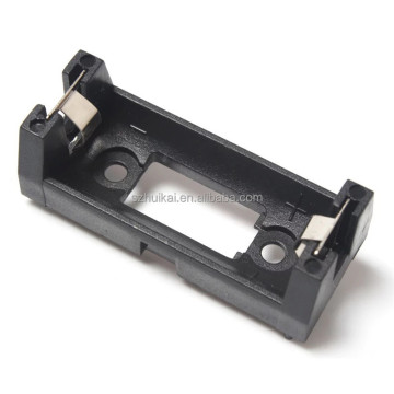 CR123A Battery Holder ABS With PCB Terminal - Black Color Battery Pack Box