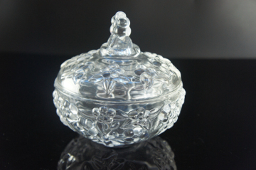 Clear Glass Sugar Bowl, Glass Candy Jar, Glass Food Jar Tz127