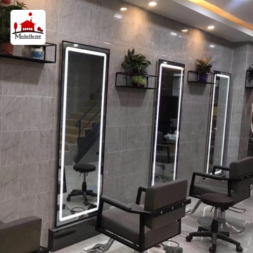 4-Sided LED Salon Mirror Station - Wall Mounted Beauty Hair Salon Mirrors for Sale