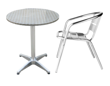 Aluminum veranda bistro set