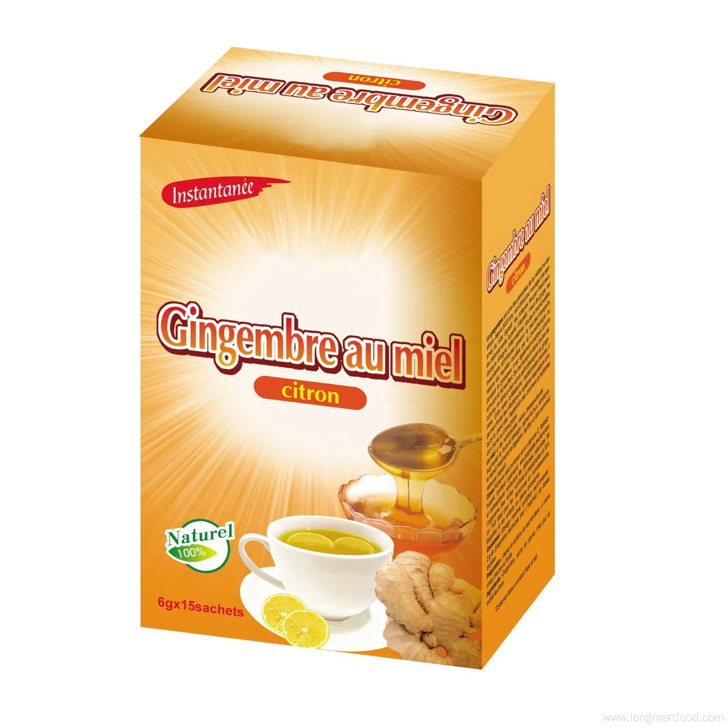 OEM Customized Packaging Herbal Tea with Lemon and Ginger Flavor