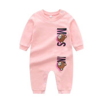 Spring and autumn 100% cotton baby clothes romper designer long-sleeved bear infant toddlers clothing