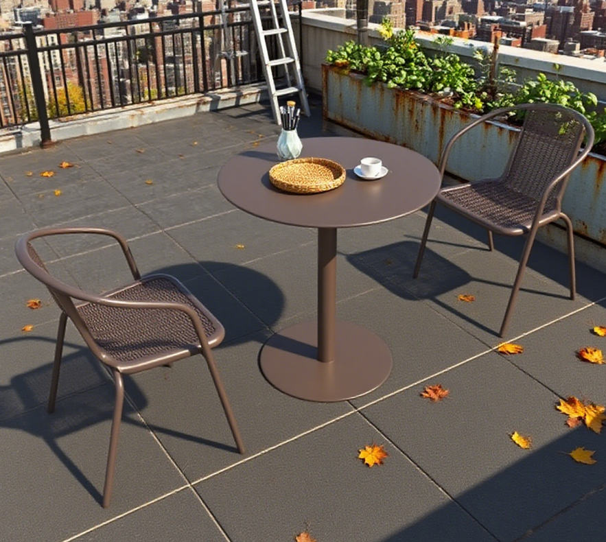 Outdoor carbon steel furniture