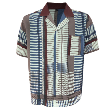 Custom Design Men's Summer Pocket Textured Casual Shirt