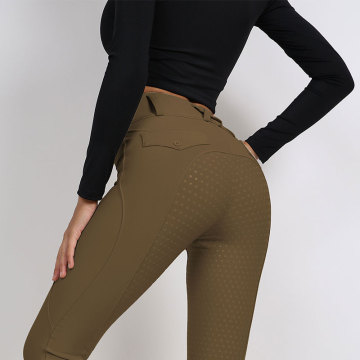 Classic Brown Women's Equestrian Fitness Pants