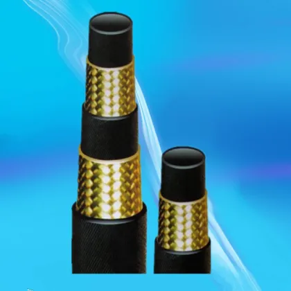 SAE100R2AT hydraulic wire braided rubber hose with rubber hose fittings