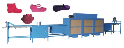 Plastic shoe flocking machine