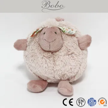 Cute Pink Round Stuffed Plush Lamb Toy