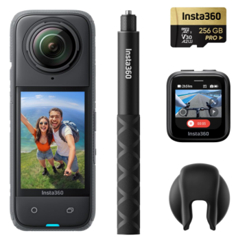 Insta360 X4 GPS Bundle: 8K Camera 360 Degree 360 ​​Degree مع عصا شخصية غير مرئية