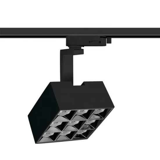 30W Dimmable Square Ceiling LED Track Light with Adjustable Rotatable Rail