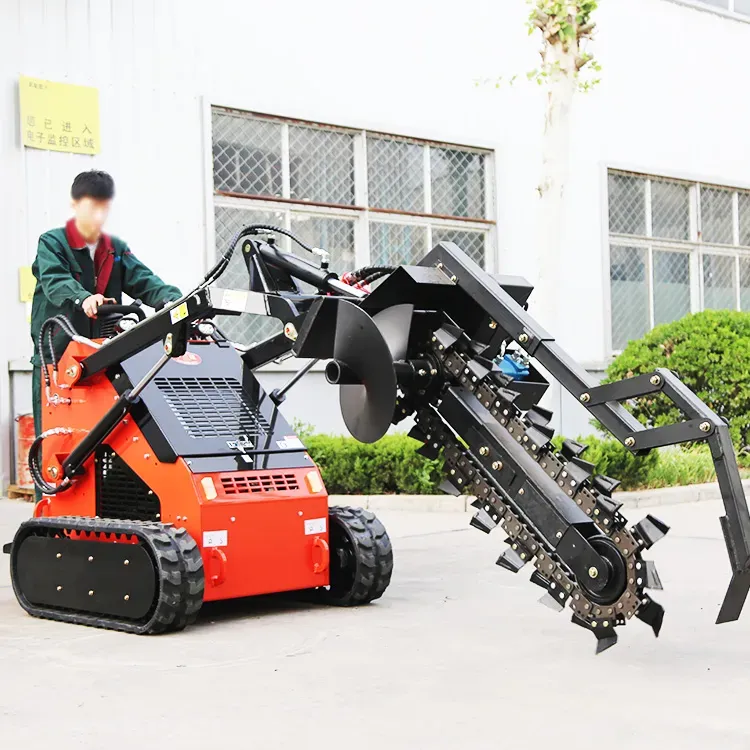 Mini Crawler Backhoe Skid Steer Loader with Attachments