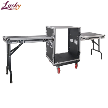 OEM Aluminium 14U Space Flight Dj Rack Road Case met Work Table - Chinese fabrikant