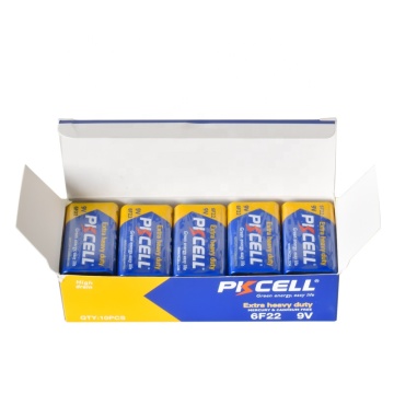 Shenzhen Factory Prix Super Duty Duty 9V 6F22 Batterie pour les appareils audio portables