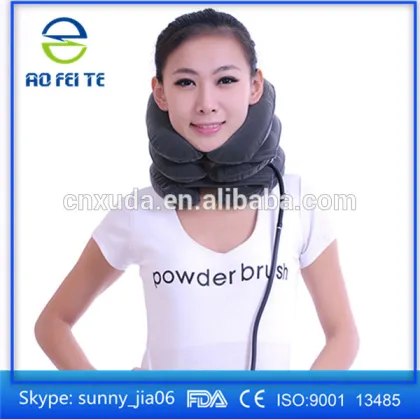 Aofeite Full Flannel Material Cervical Neck Traction Device, Neck Massage Traction
