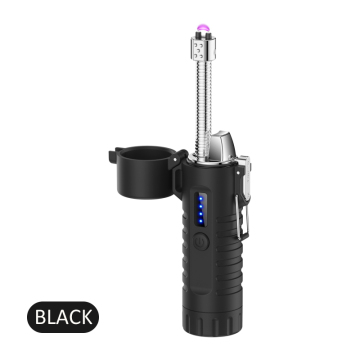 360 Flexible Neck Waterproof Rechargeable Plasma Candle Lighter for Camping BBQ