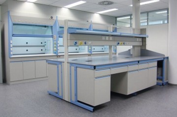 Popular Metal Lab Island Bench with Reagent Shelf