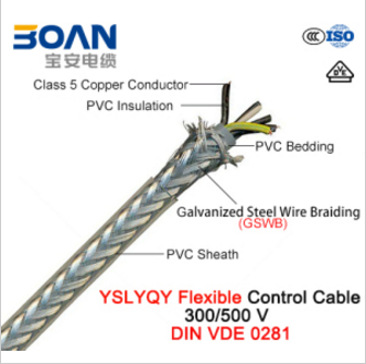 Yslyqy, Control Cable, 300/500 V, Flexible Cu/PVC/PVC/Gswb/PVC (DIN VDE 0281)
