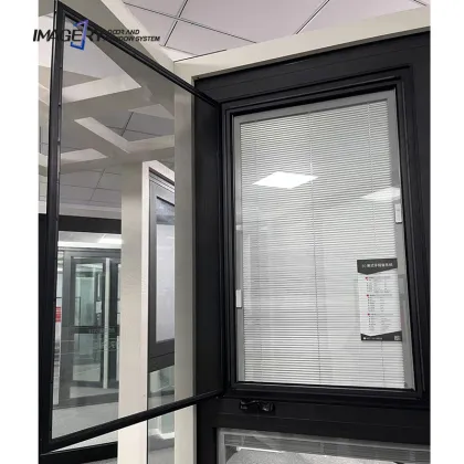 Modern Triple Glazed Aluminium Windows with Soundproof Curtains and Stainless Steel Mesh