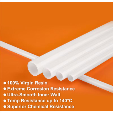 Paip &amp; Kelengkapan PVDF Ketulenan Tinggi Perindustrian