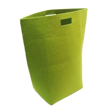 Green Large Felt Fabric Storage Basket for Baby Nursery Clothes, Toys, and Laundry, 34*26*68CM