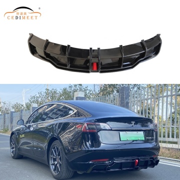 LED Light Body Kit for Tesla Model 3 2019+ - Rear Diffuser & Bumper Lip with Exhaust Tip