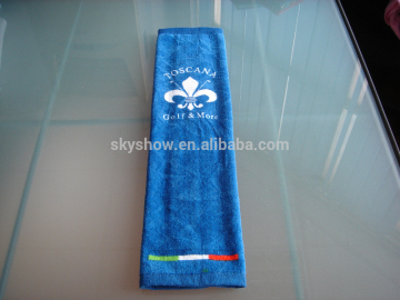 Customized printed golf towel with metal clip