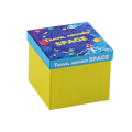 Caja cuadrada de regalo amarilla personalizada elegante Navidad