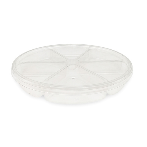 PET Nuts Round 6 Compartment Blister Tray