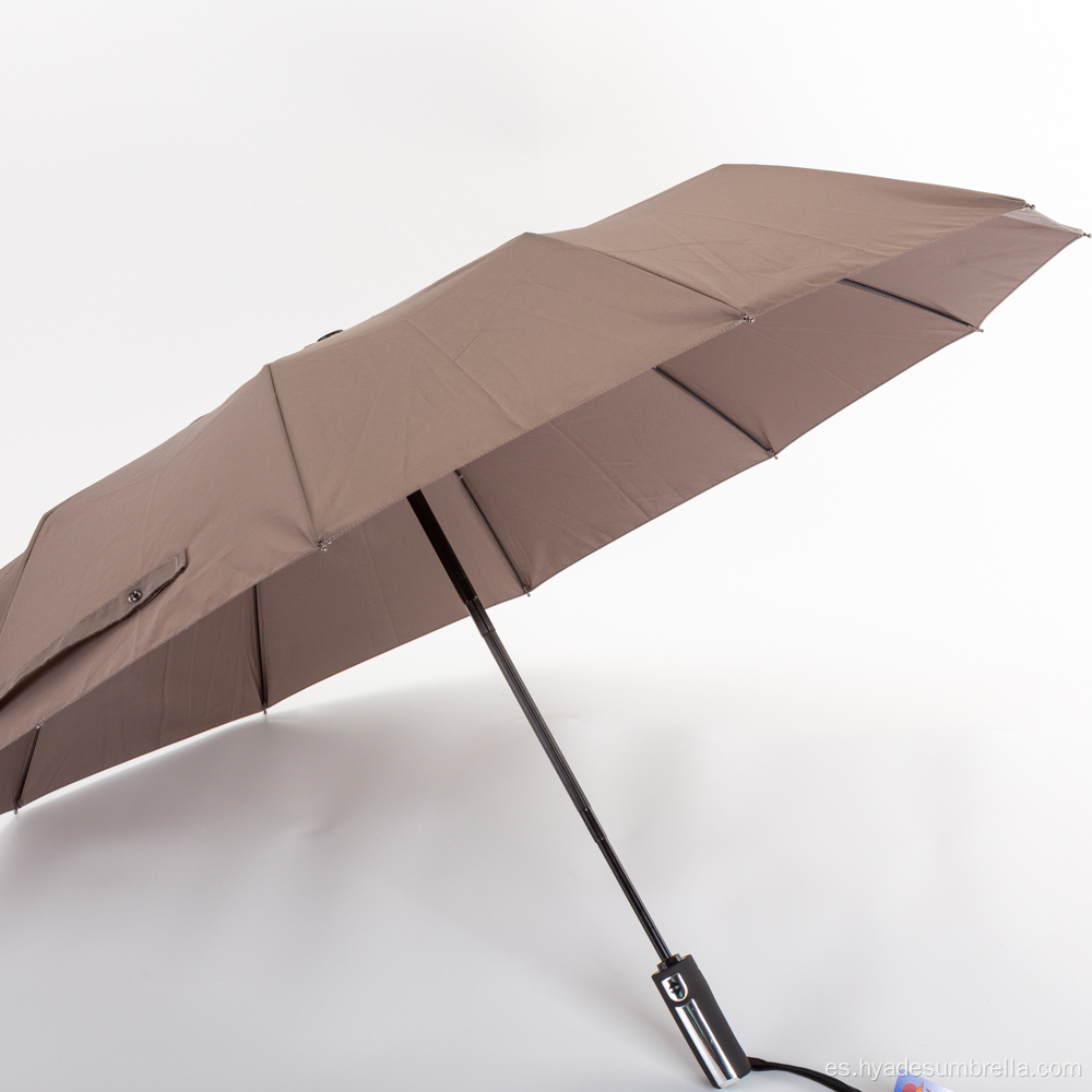 Paraguas plegable masculino automático grande a prueba de tormentas
