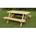 Enfriador de jardín, mesa de picnic de madera, mesa de comedor para patio