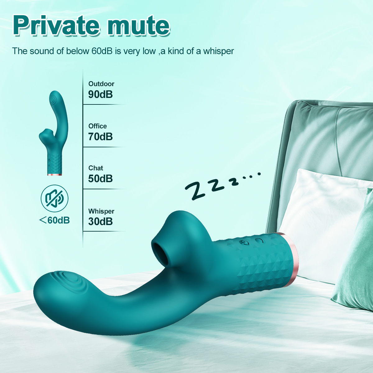 Sensual Double with Internal and External Vibration
