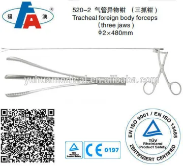 Tracheal foreign-body forceps, Tracheal instruments