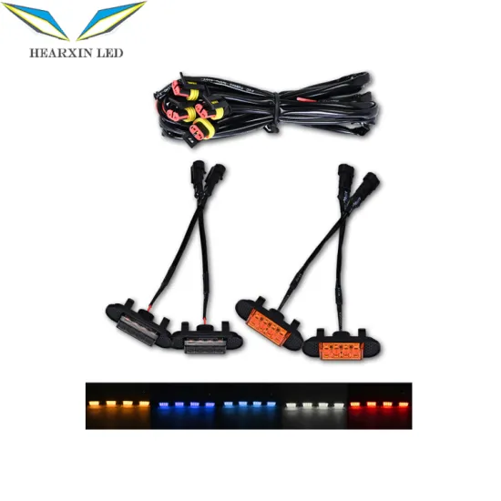 Hearxin LED Grille Light Kit - Daytime Running Lights & Spotlights for Car Modification