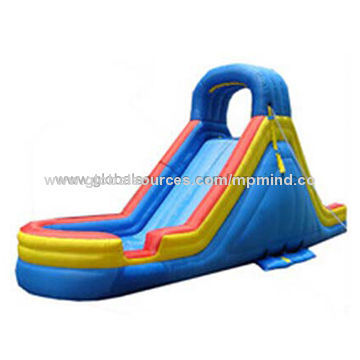 Inflatable Pool Slide (5*2.5*3m), Made of Oxford Fabric, Durable Zippers