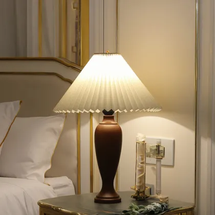 Nordic Retro Pleated Table Lamp