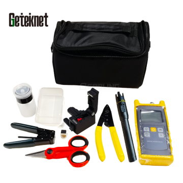 Geteknet Fiber Optic Equipment Kit: Stripper, Cleaver, Locator Fault και μετρητής ισχύος