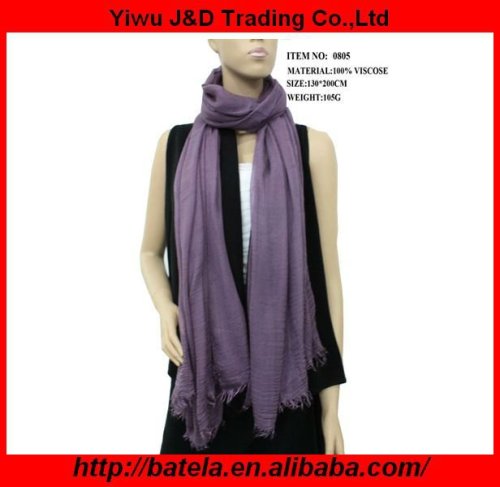 2012 Best Sale of 100% Viscose Solid color graceful women scarf