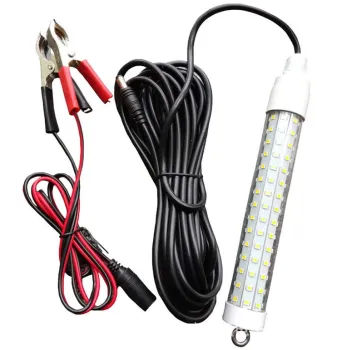 IP68 120 LED Lure Bait Finder: Night Fishing Boat Light with Battery Clip