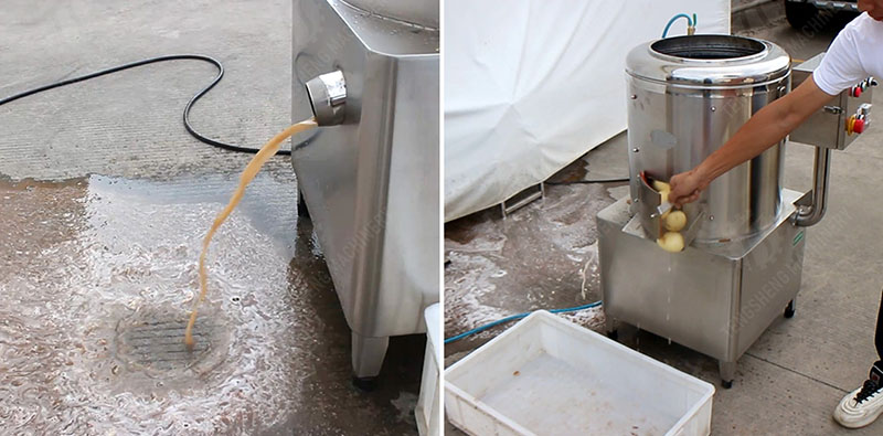 commercial drum potato washer
