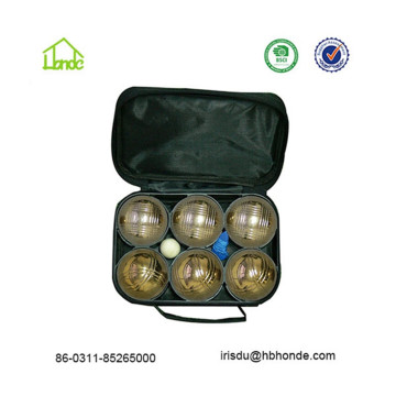 6 Metal Boules with Nylon Carrying Bag