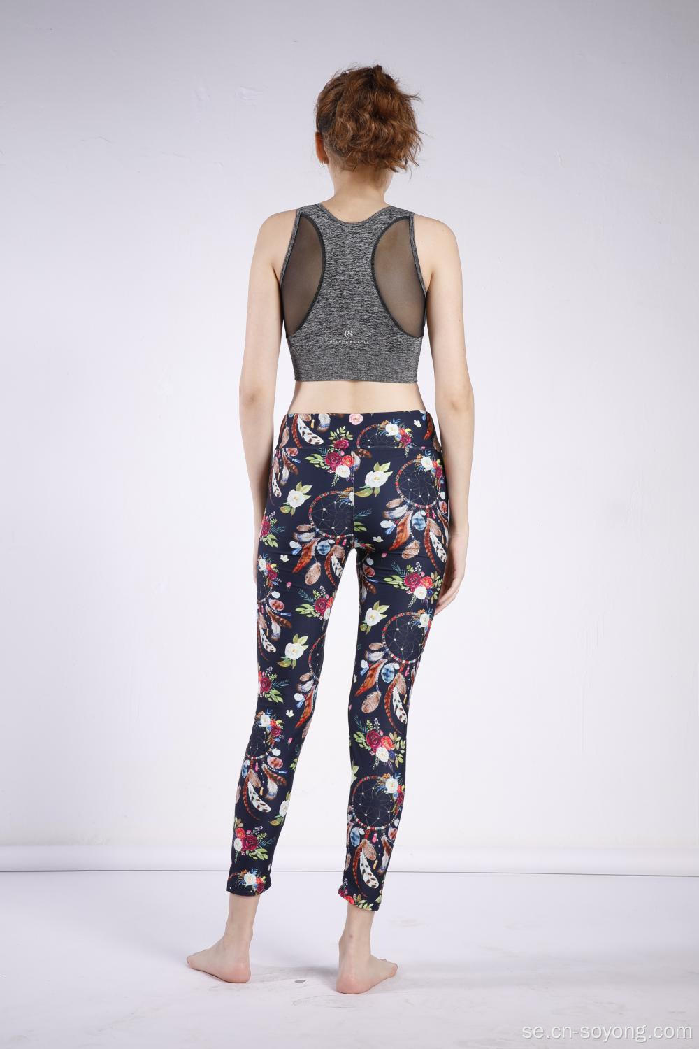 Ladies Catcher Printed High Waist High Elastic leggings