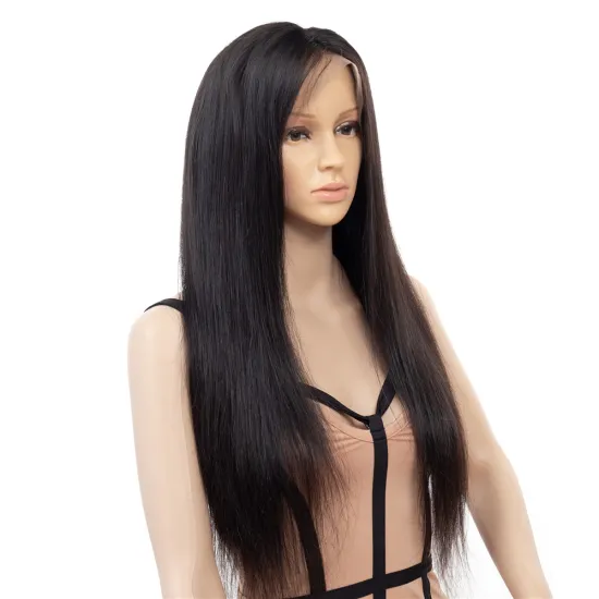 Hight Quality 40 Inch 180% Density Chinese  Virgin Young Girl 100 cm Long Silky Straight Full Lace Wig