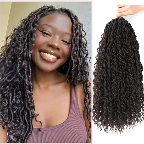X-TRESS Pre Stretched River Locs Afro Crochet Braids Hair Bundle For Women Heat Resistant Synthetic Braiding Hair Extensions
