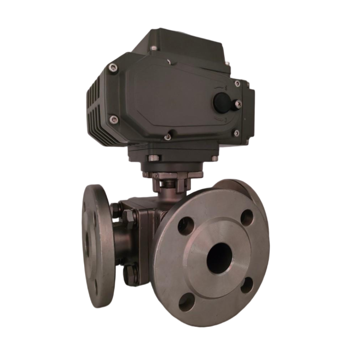 Van bi mặt bích ba mảnh điện