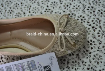 women hemp braid fabric upper shoes simple design comfortalbe shoes