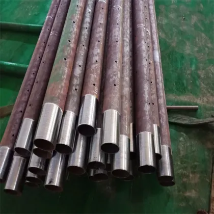 Perforated Grouting Piling Steel Tubes with Q195 and Q215 Material and Sharp Pointed Ends for Grouting Work