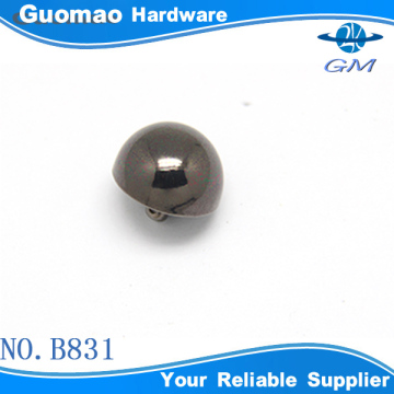 black shiny round cloth rivet