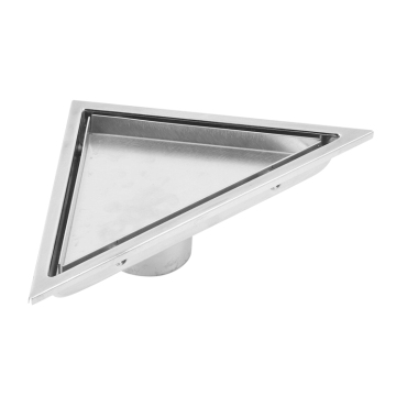 Smart Stainless Steel Bathroom Floor Drain with Triangle Design