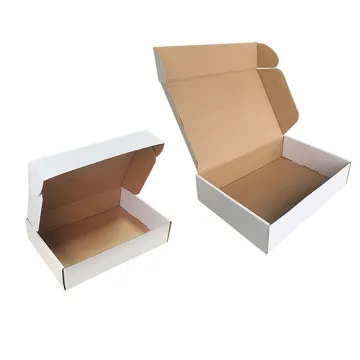 Custom White Glossy Kraft Corrugated Mailer Shipping Box